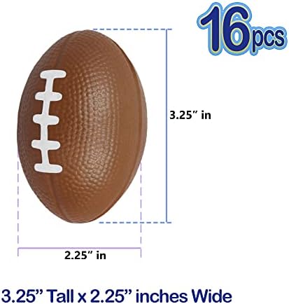 מיני קצף כדורי רגל 16 יחידות חבילה | 3.25 אינץ המפלגה לטובת כדורי / מיני כדורגל כדורי מתח בתפזורת